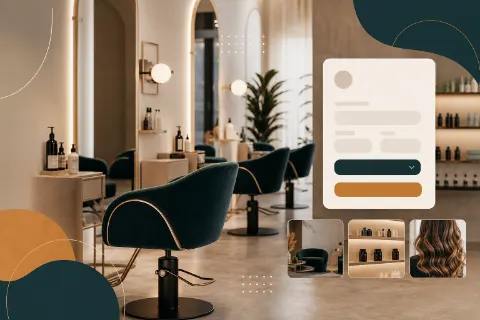 Vizual premium pentru site de salon beauty cu programări, servicii și portofoliu